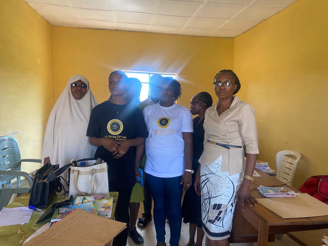 Volunteers with the teachers at St. John Primary School.