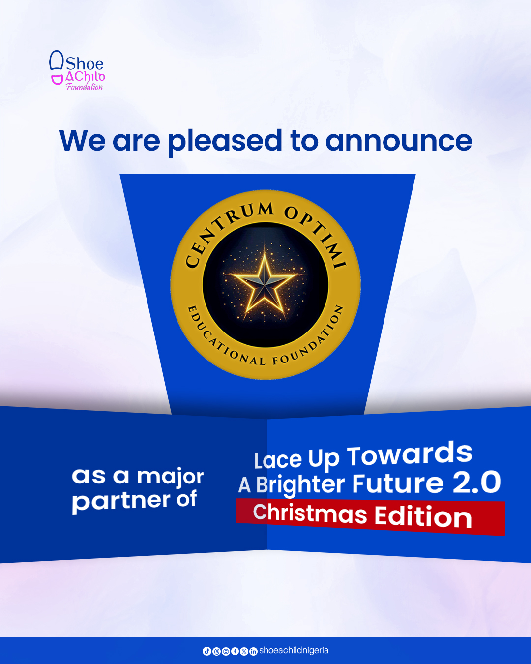 In collaboration with Shoe a Child Foundation